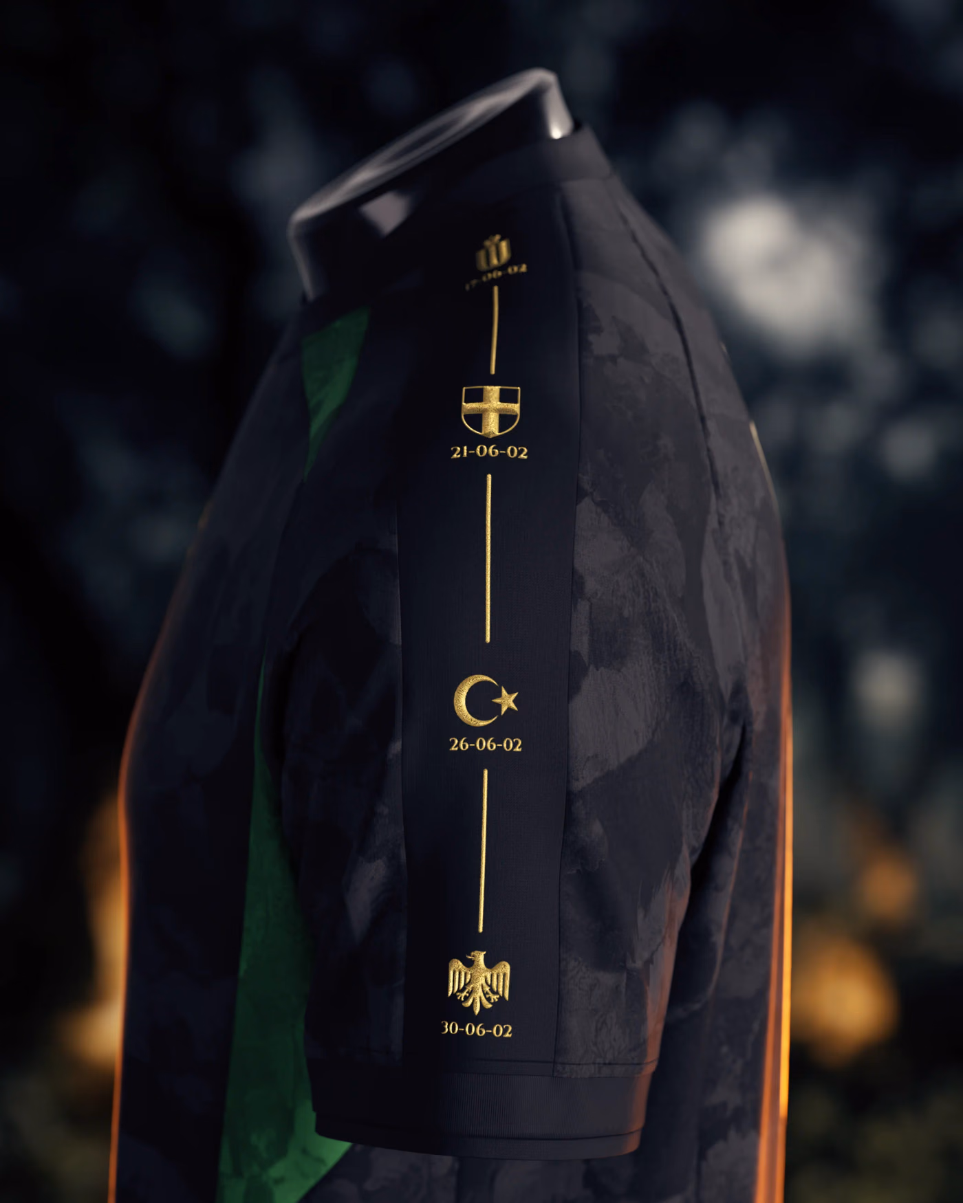Jersevo Custom Personalized Brazil 2002 Champions Jersey left sleeve detail