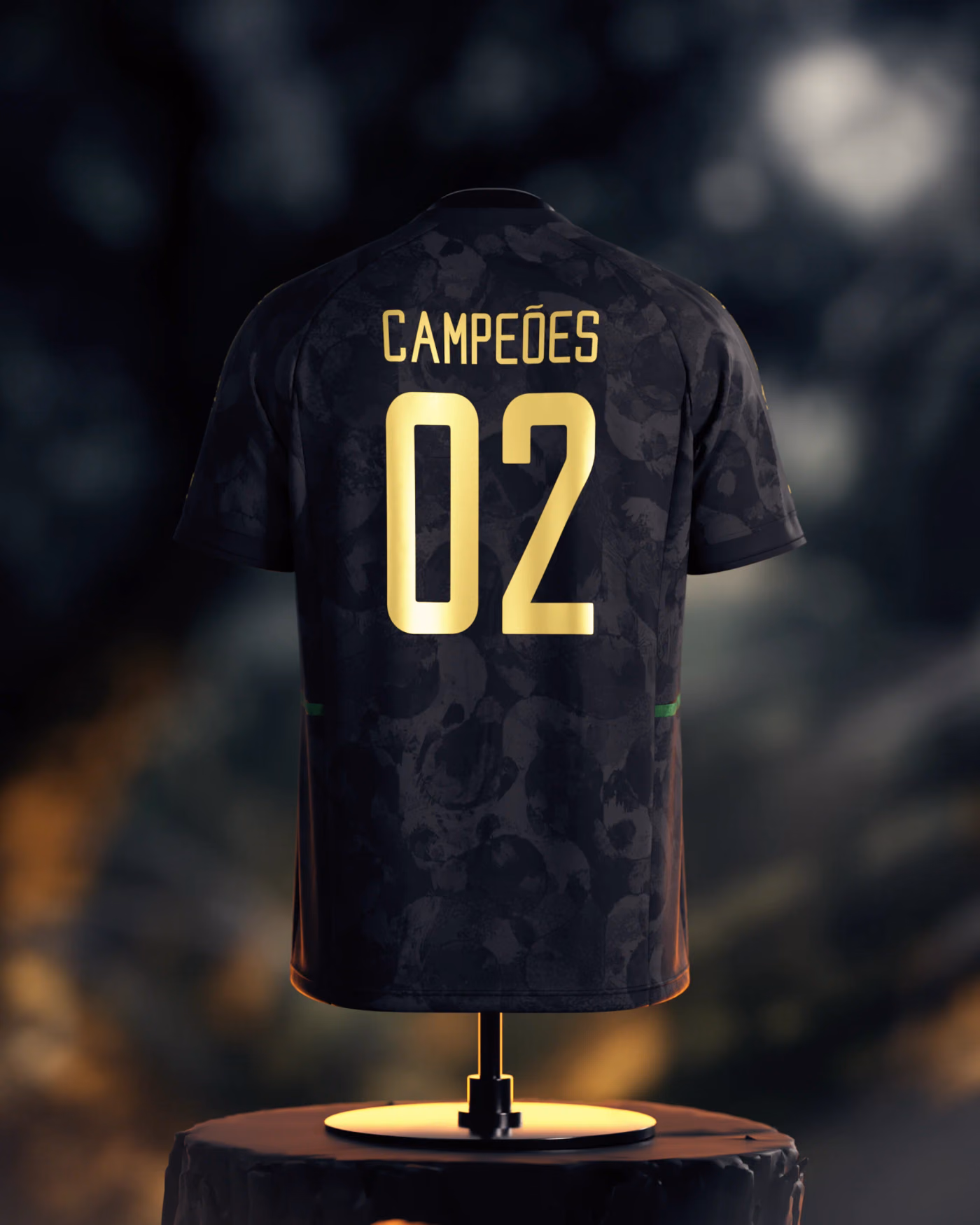 Jersevo Custom Personalized Brazil 2002 Champions Jersey back view