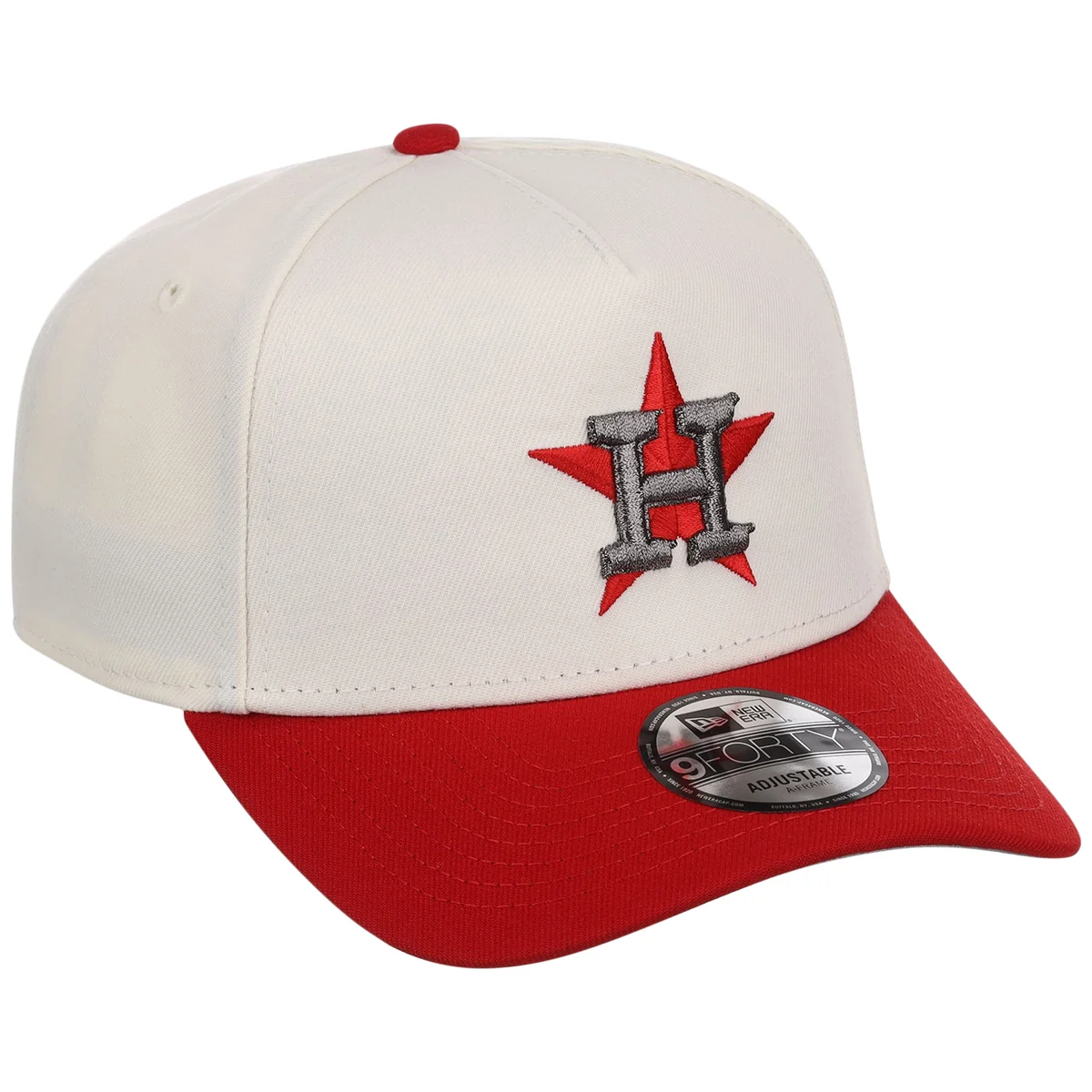 Houston Astros MLB Chrome x Red FASHION CORE New Era 9FORTY A-Frame front view