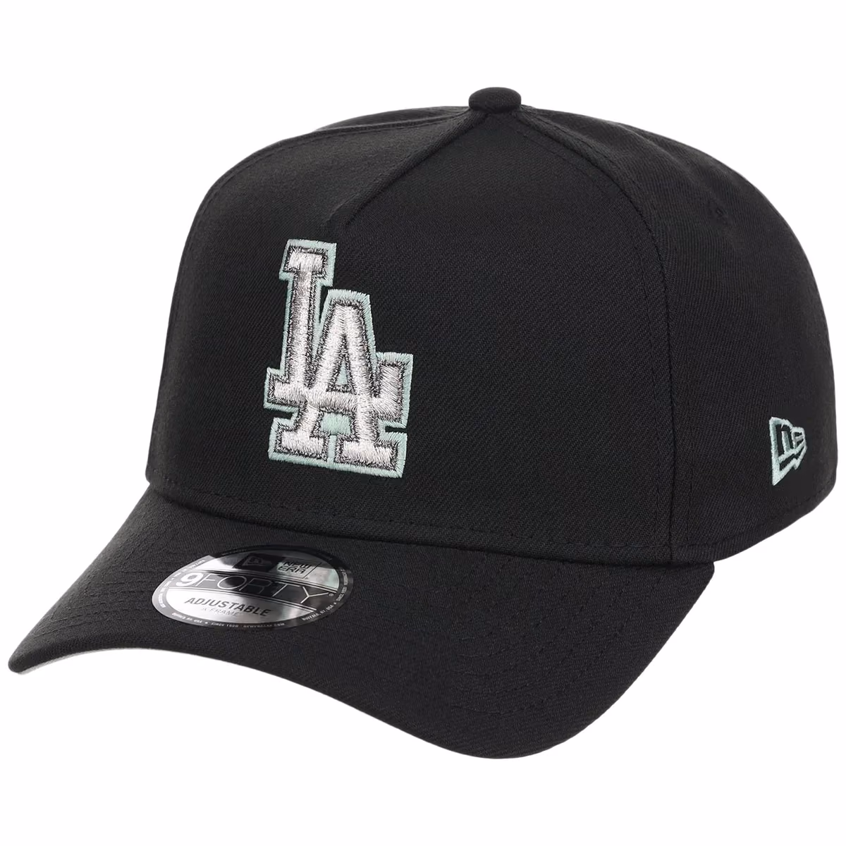 Los Angeles Dodgers MLB Alpine Snow New Era 9FORTY A-Frame detail view