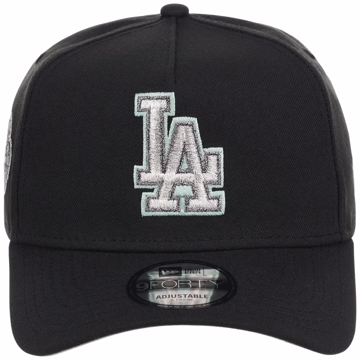 Los Angeles Dodgers MLB Alpine Snow New Era 9FORTY A-Frame detail view