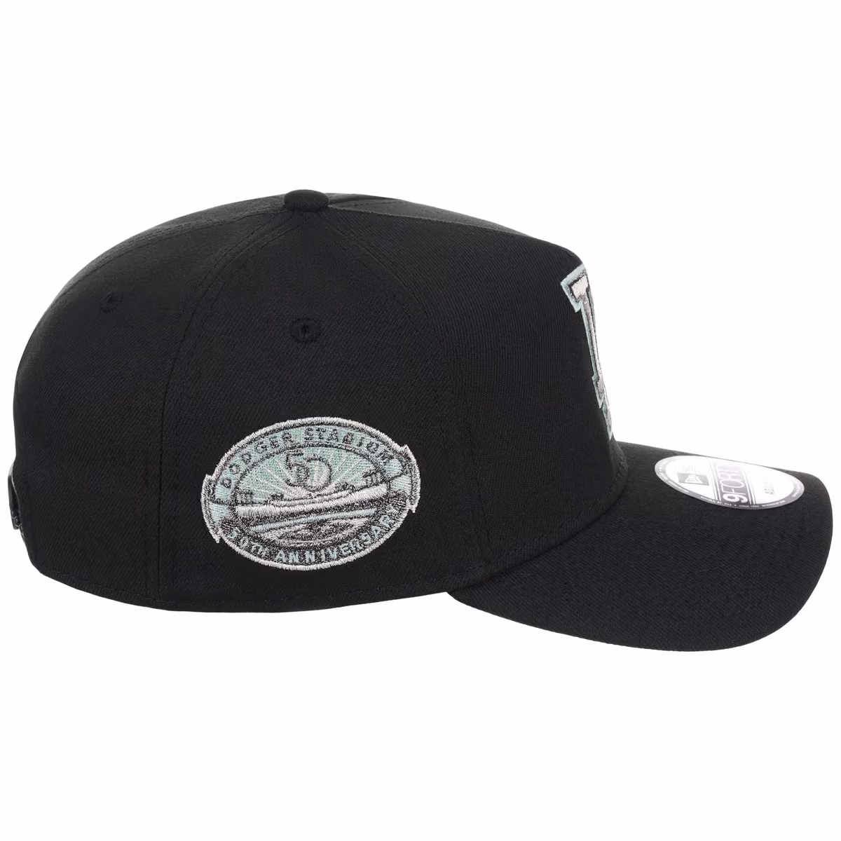 Los Angeles Dodgers MLB Alpine Snow New Era 9FORTY A-Frame detail view