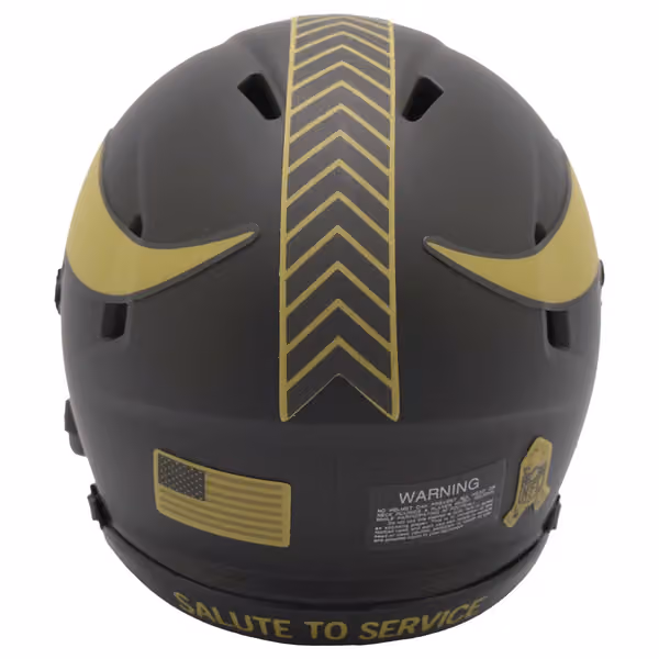 Minnesota Vikings 2025 Salute to Service NFL Speed Mini Helmet view 3