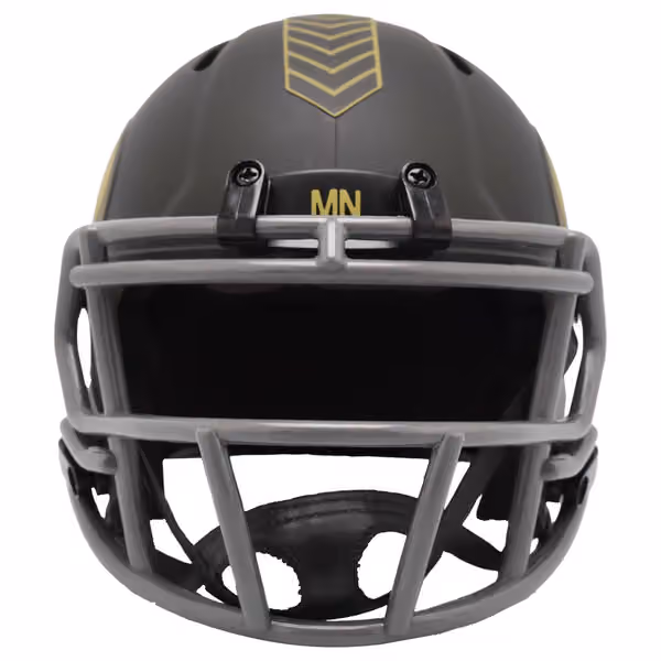Minnesota Vikings 2025 Salute to Service NFL Speed Mini Helmet view 2