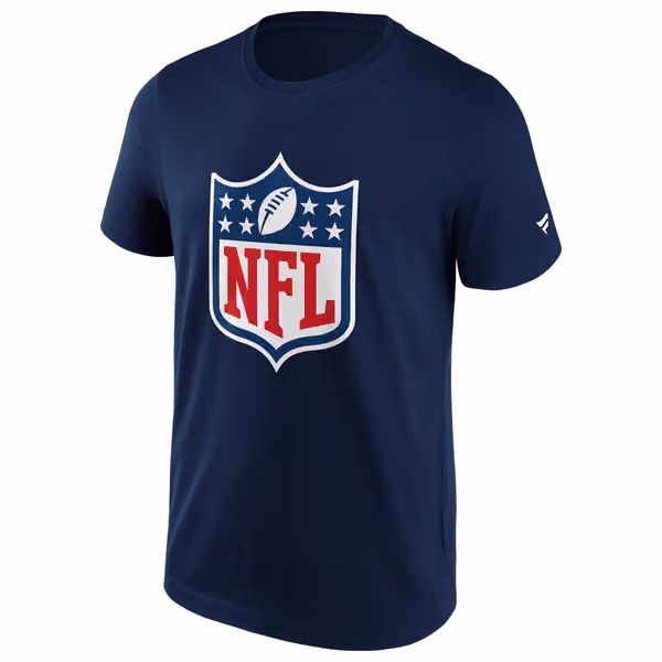 NFL Shield Logo Football T-Shirt Navy view 1