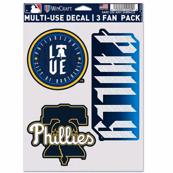 Philadelphia Phillies City Connect Multi-Use MLB Decals Set (3 Pcs.) view 1