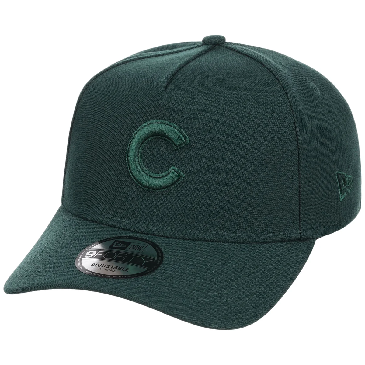 Chicago Cubs MLB Dark Green FASHION CORE New Era 9FORTY A-Frame detail view