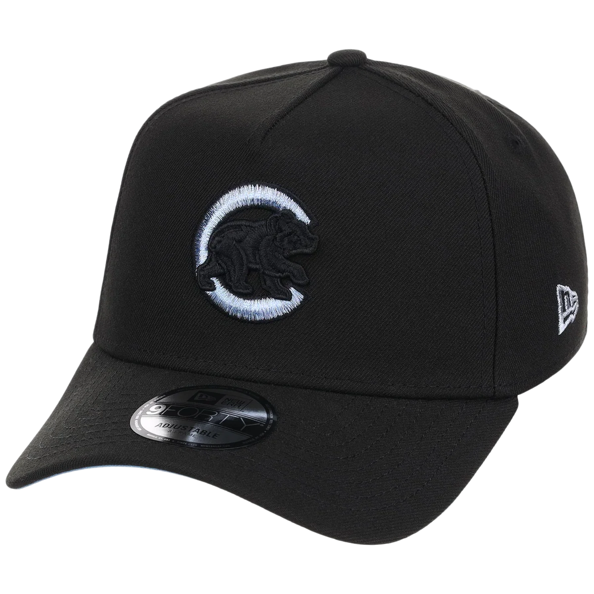 Chicago Cubs MLB Black Sky FASHION CORE New Era 9FORTY A-Frame detail view