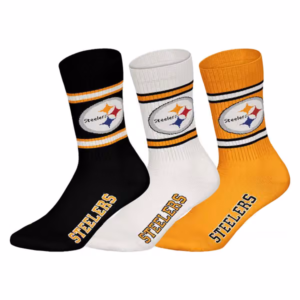 Pittsburgh Steelers Team Set NFL Crew Socks (3-Pack) view 1