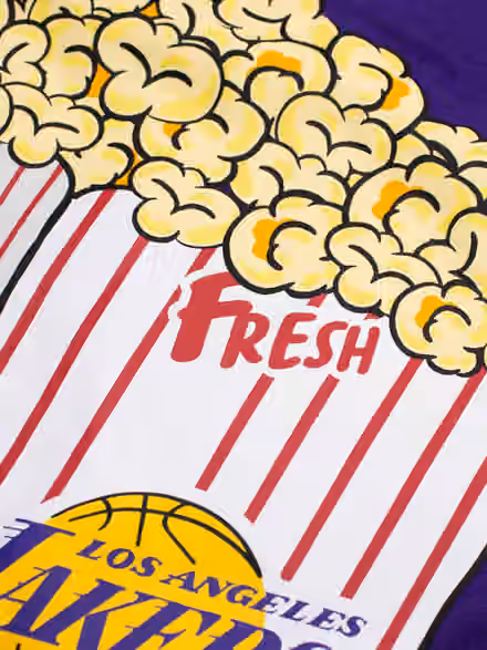 Los Angeles Lakers Popcorn Oversized MLB T-Shirt Purple view 3
