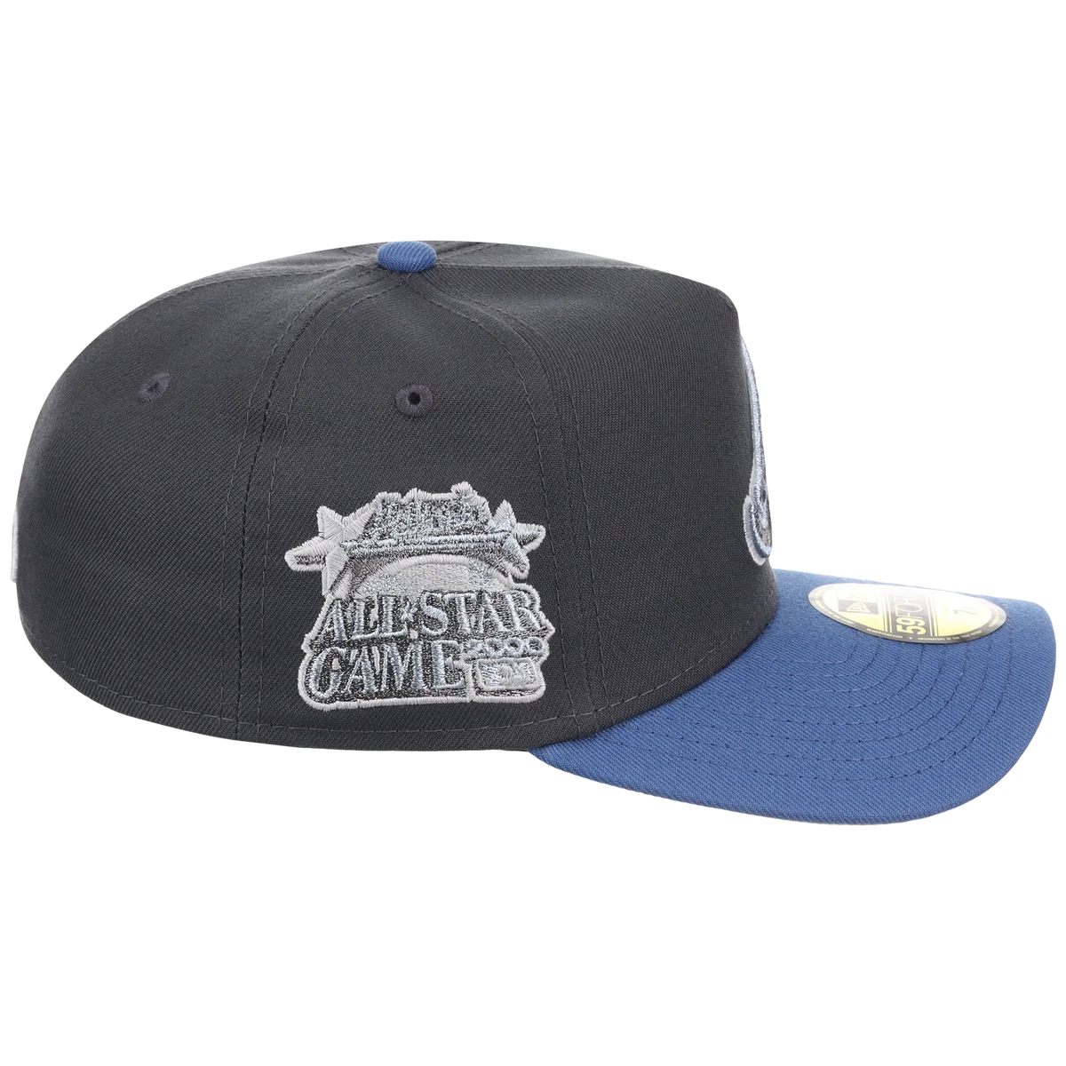 Atlanta Braves MLB Indigo Steel New Era 59FORTY detail view
