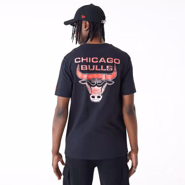 Chicago Bulls Holographic New Era NBA T-Shirt Black view 1