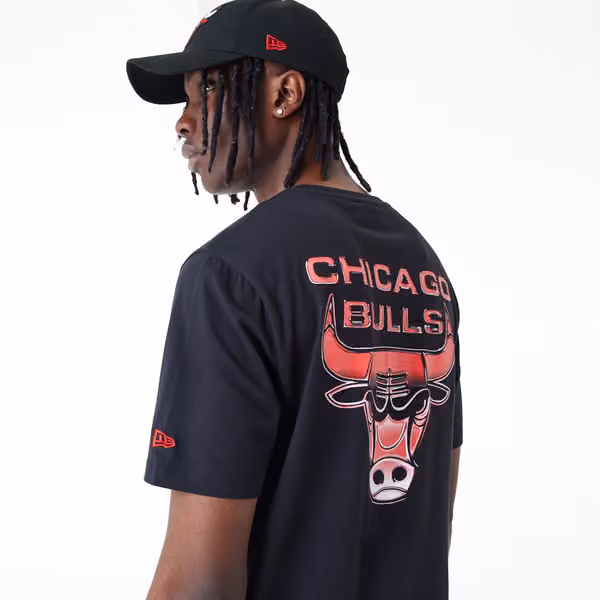 Chicago Bulls Holographic New Era NBA T-Shirt Black view 3