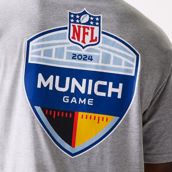 2024 NFL Munich Game Carolina Panthers Collegiate T-Shirt Gray view 4