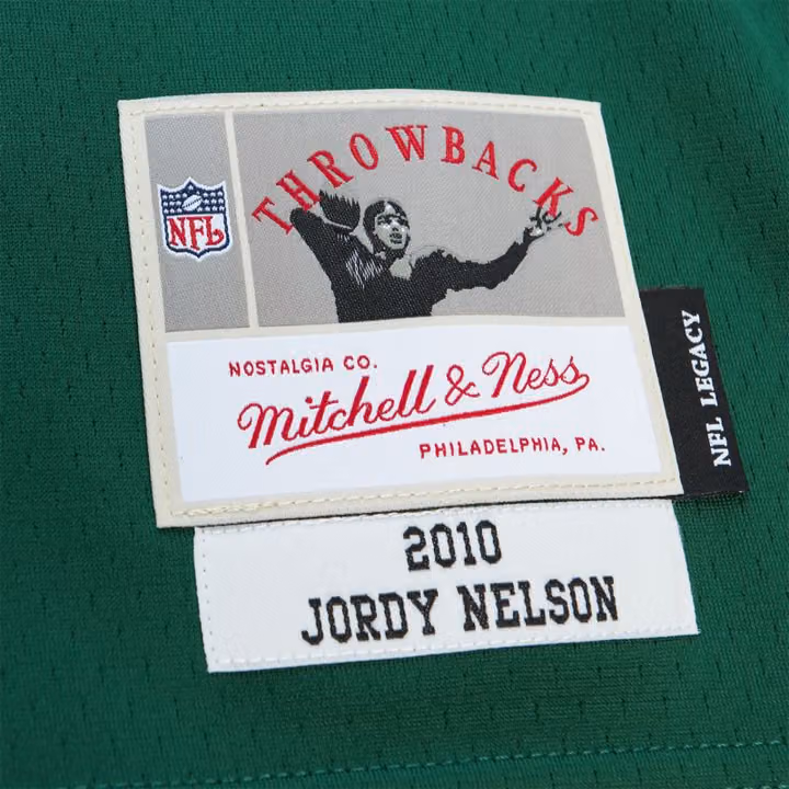Jordy Nelson #87 Green Bay Packers 2010 Legacy Throwback NFL Jersey Green view 3