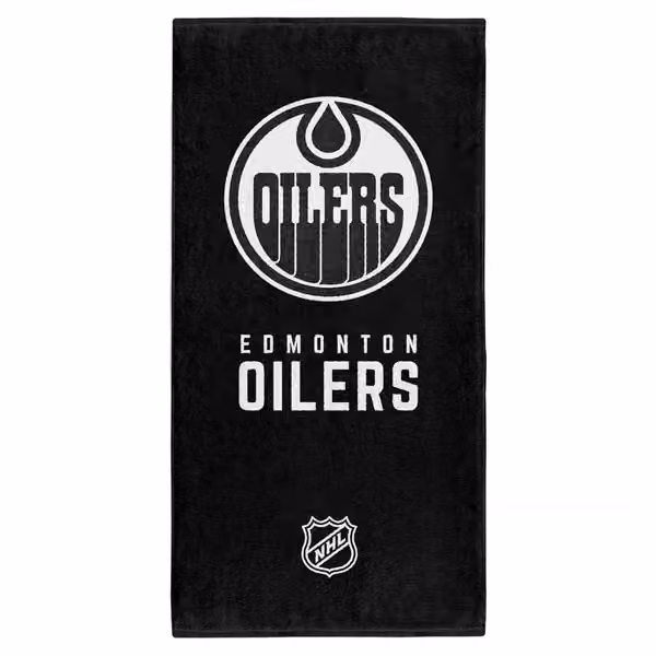 Edmonton Oilers NHL Classic Bath Towel Black view 1