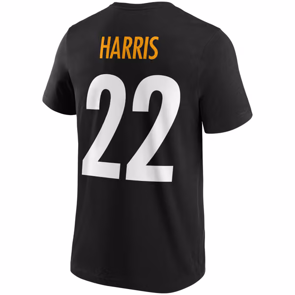 Najee Harris #22 Pittsburgh Steelers Iconic Player NFL T-Shirt Schwarz view 3
