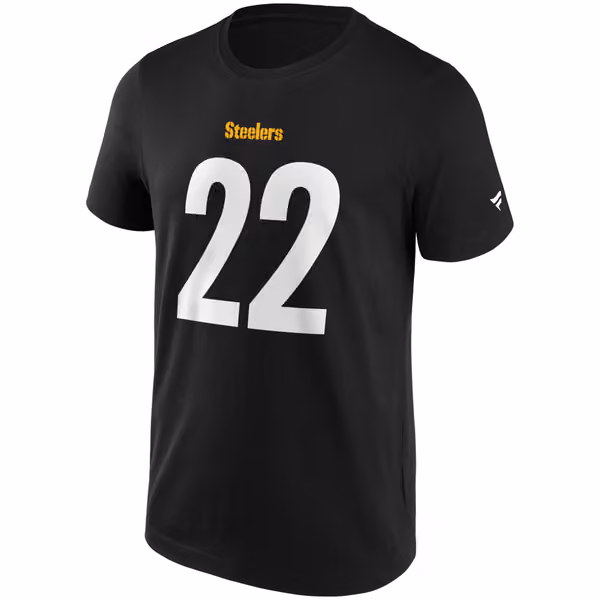 Najee Harris #22 Pittsburgh Steelers Iconic Player NFL T-Shirt Schwarz view 2