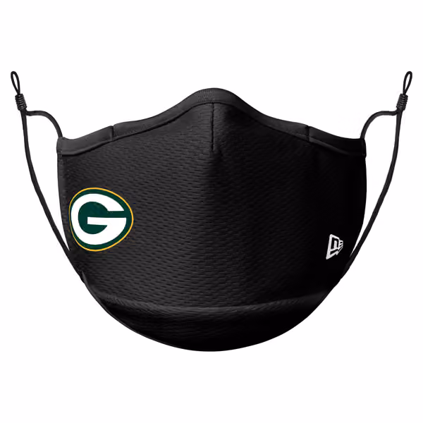 Green Bay Packers Official NFL On-Field Face Mask Black view 1