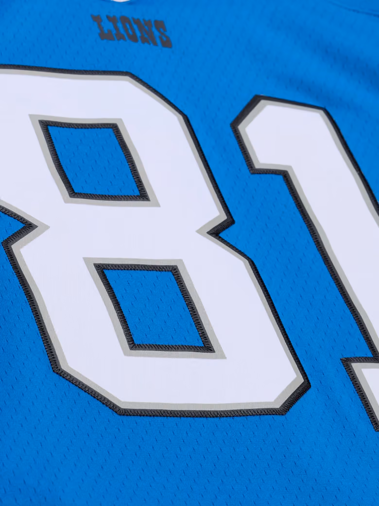 Calvin Johnson #81 Detroit Lions 2007 Legacy Throwback NFL Jersey Blue view 6