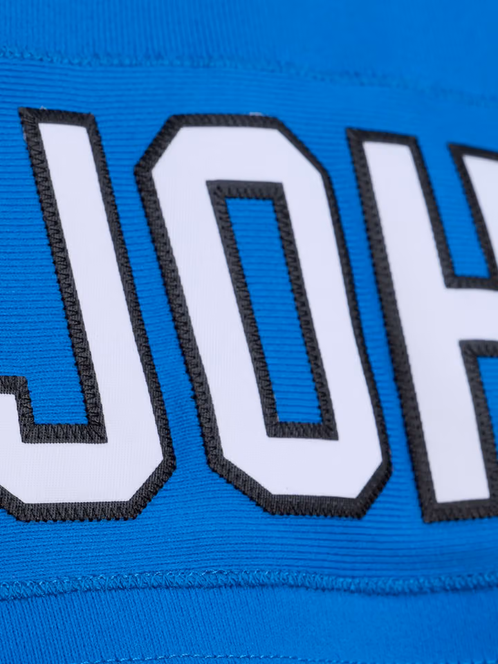 Calvin Johnson #81 Detroit Lions 2007 Legacy Throwback NFL Jersey Blue view 5
