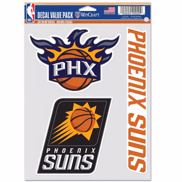Phoenix Suns Multi-Use NBA Decals Set (3 Pcs.) view 1