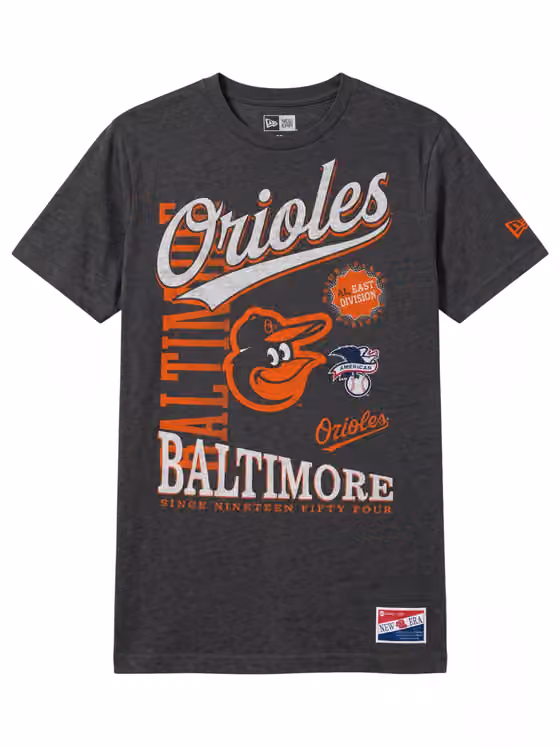 Baltimore Orioles Division Oversized MLB T-Shirt Charcoal view 1