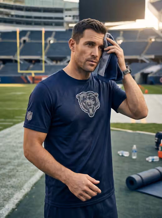 Chicago Bears 2026 NFL Sideline Lead The Charge Legend T-Shirt Navy view 3