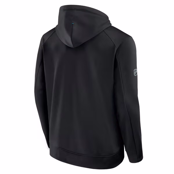 San Jose Sharks 2025/26 Authentic Pro Rink Tech NHL Hoodie Black view 2