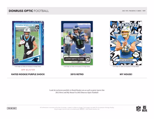2025 Panini Donruss Football NFL Blaster Box view 3