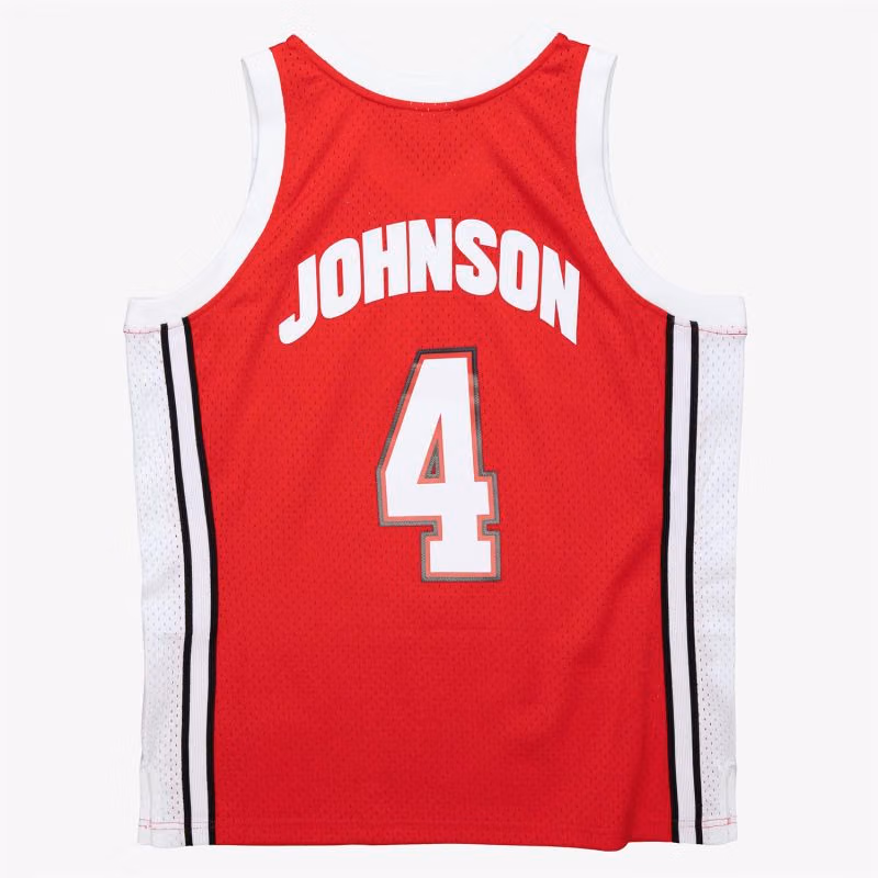 Larry Johnson #4 UNLV Rebels 1989-90 Mitchell & Ness Swingman NCAA Jersey Red view 2
