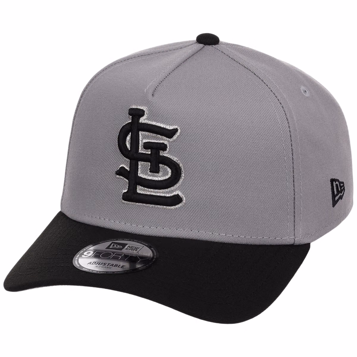 St. Louis Cardinals MLB Gray x Black FASHION CORE New Era 9FORTY A-Frame detail view