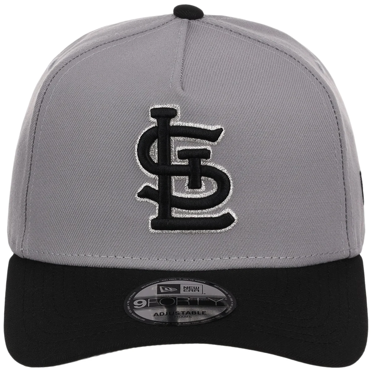 St. Louis Cardinals MLB Gray x Black FASHION CORE New Era 9FORTY A-Frame detail view