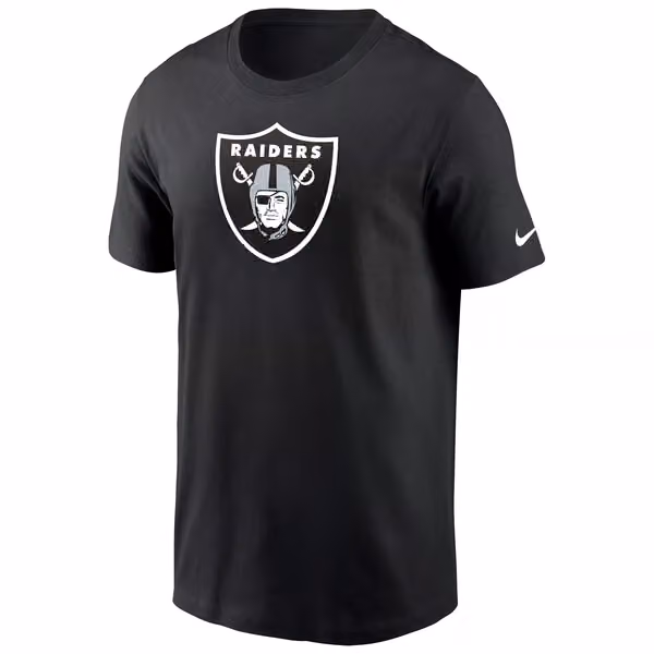 Las Vegas Raiders Nike Essential Logo NFL T-Shirt Black view 1