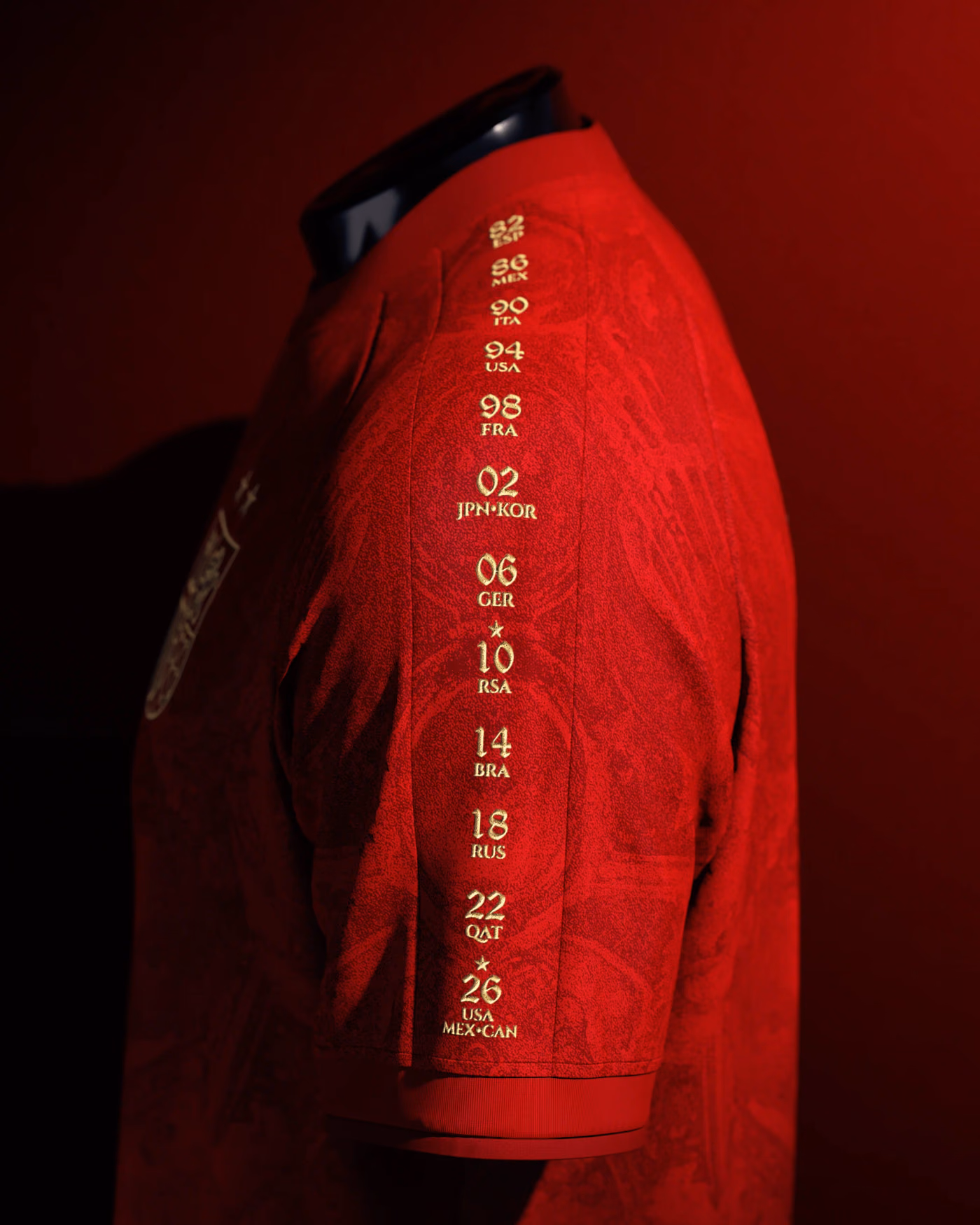 Jersevo Custom Personalized Starboy Heritage Jersey (2026 Champions Edition) - España left sleeve detail