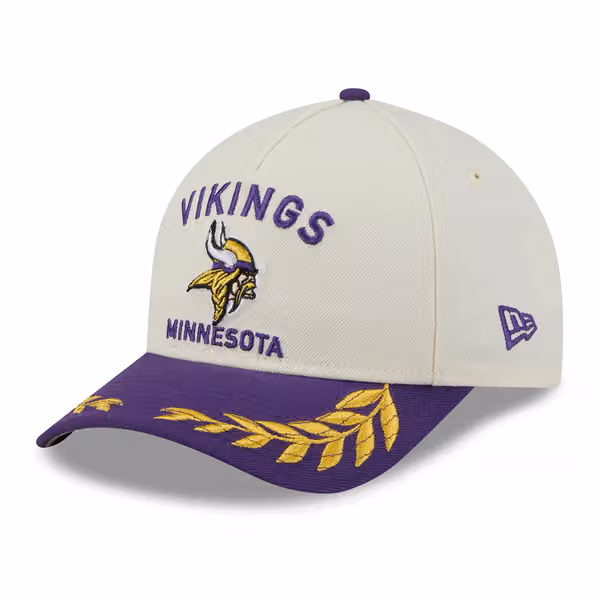 Minnesota Vikings 2025 NFL Draft 9FORTY M-Crown A-Frame Snapback Cap Cream product photo