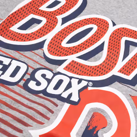 Boston Red Sox Sport Classics Oversized MLB T-Shirt Gray view 3