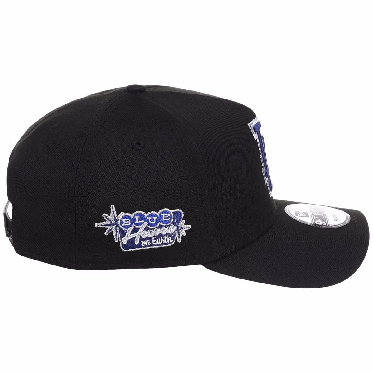 Los Angeles Dodgers Blue Heaven New Era 9FORTY A-Frame (Black/Black) detail view