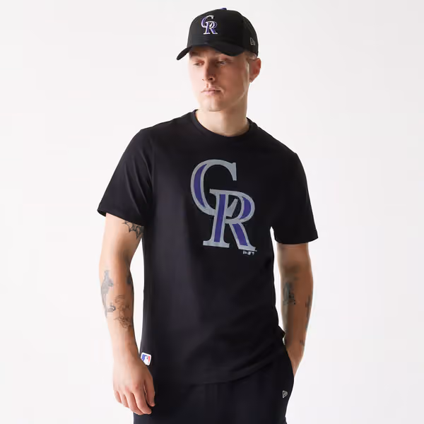Colorado Rockies Team Logo New Era MLB T-Shirt Black view 1