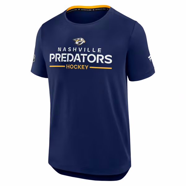 Nashville Predators 2025/26 Authentic Pro Rink Tech NHL T-Shirt Navy view 1