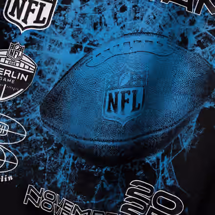 2025 NFL Berlin Game Map L&L '89 Band T-Shirt Black view 4
