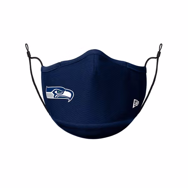 Seattle Seahawks Official NFL On-Field Face Mask Navy view 1