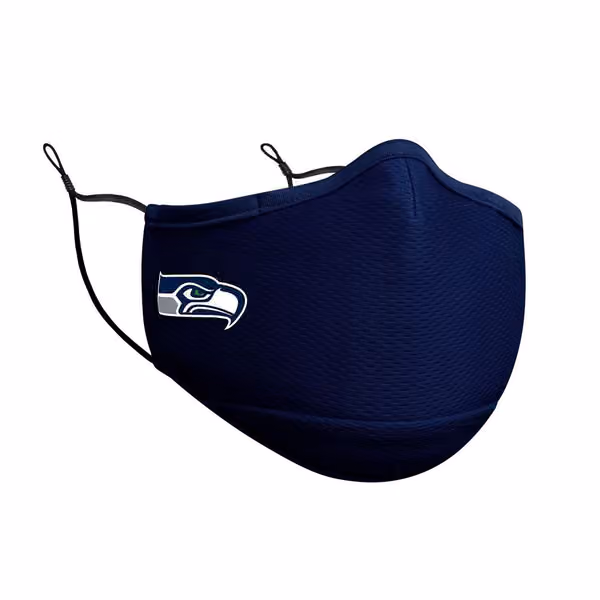 Seattle Seahawks Official NFL On-Field Face Mask Navy view 2