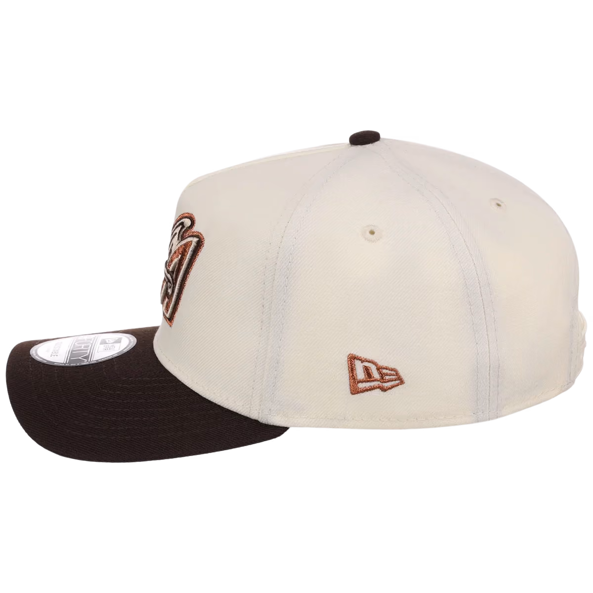 Anaheim Angels MLB Walnut Reserve New Era 9FORTY A-Frame detail view