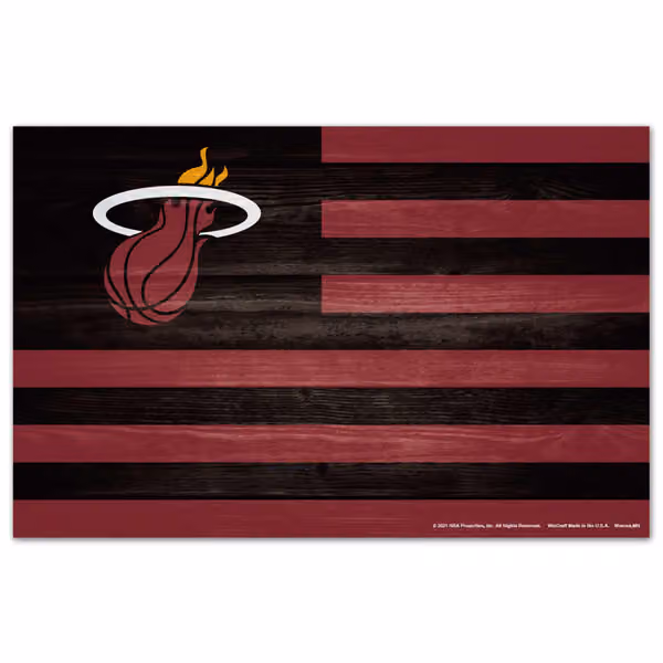 Miami Heat Americana WinCraft NBA Wood Sign view 1