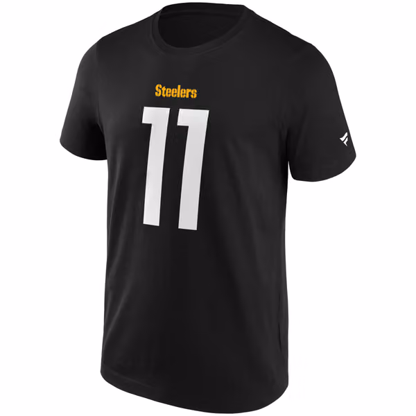 Chase Claypool #11 Pittsburgh Steelers Iconic Player NFL T-Shirt Schwarz view 2