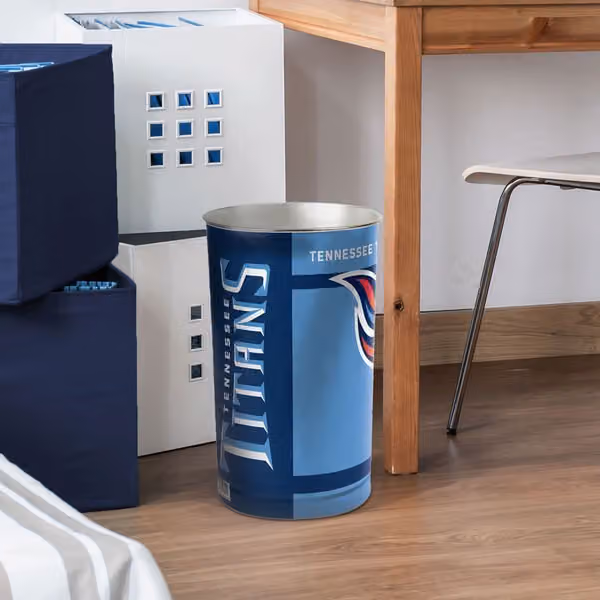 Tennessee Titans WinCraft Metal NFL Wastebasket view 2