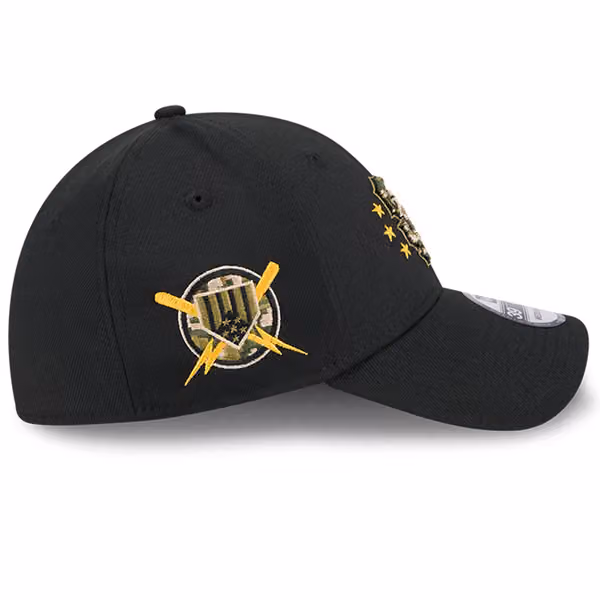 San Francisco Giants 2024 MLB Armed Forces New Era 39THIRTY Flex Cap Black view 5