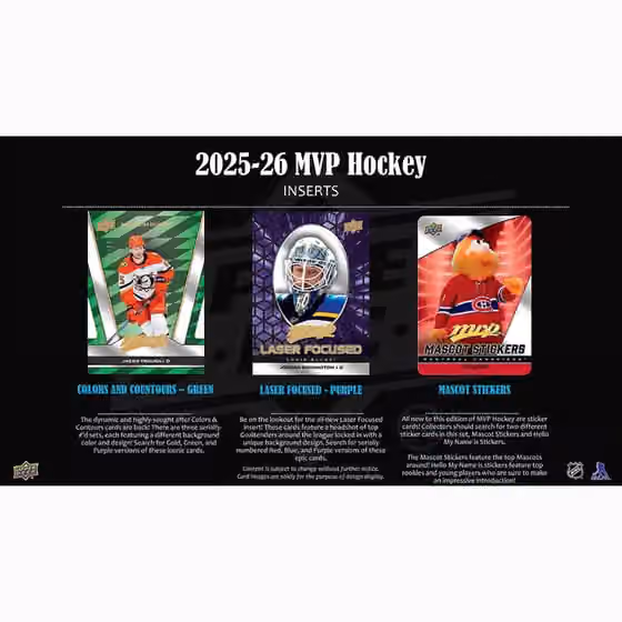 2025/26 Upper Deck MVP Hockey NHL Hobby Box view 4