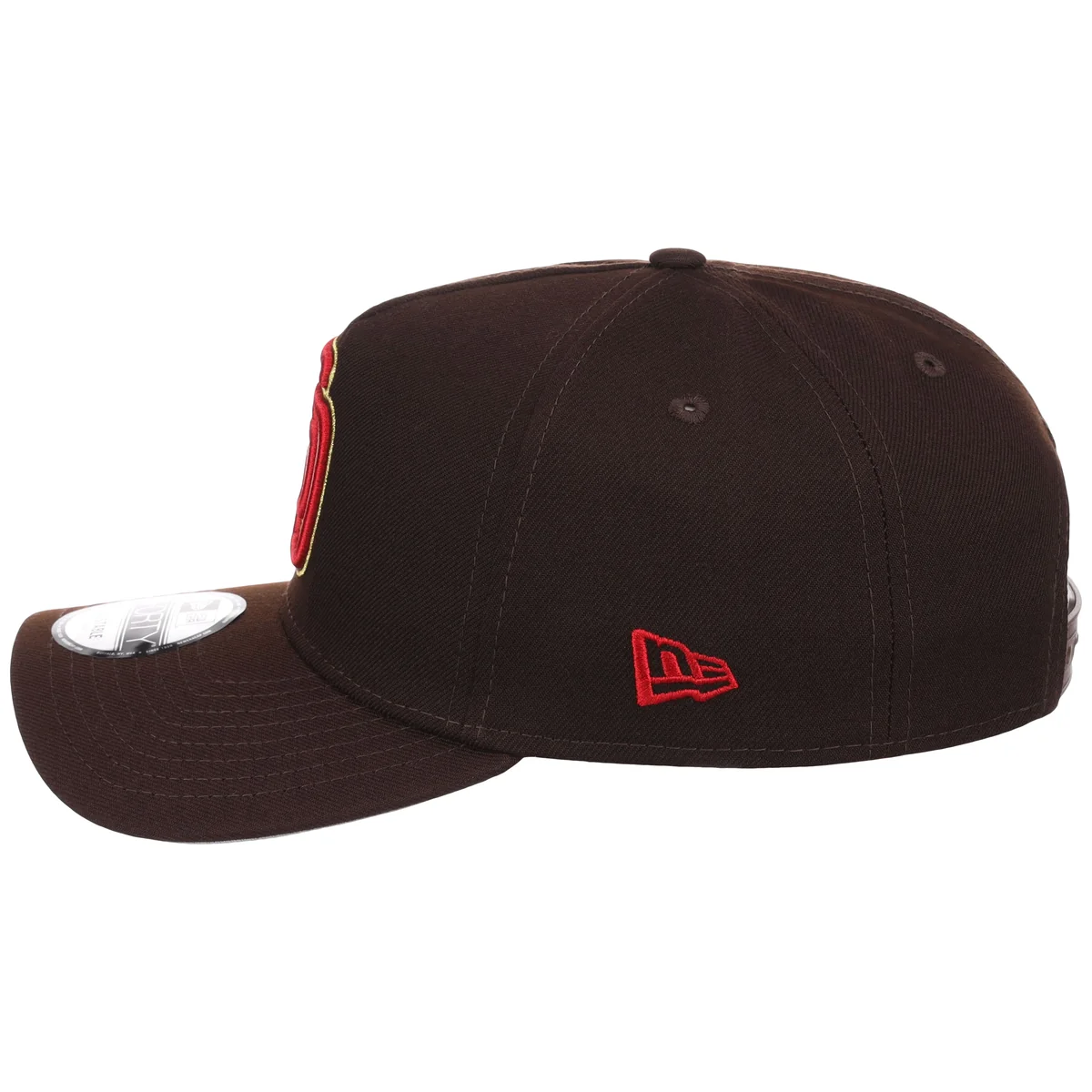 San Diego Padres MLB Burnt Wood FASHION CORE New Era 9FORTY A-Frame detail view